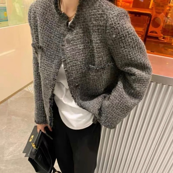 COOKADAILY tweed jacket with pockets size M - Picture 2 of 12